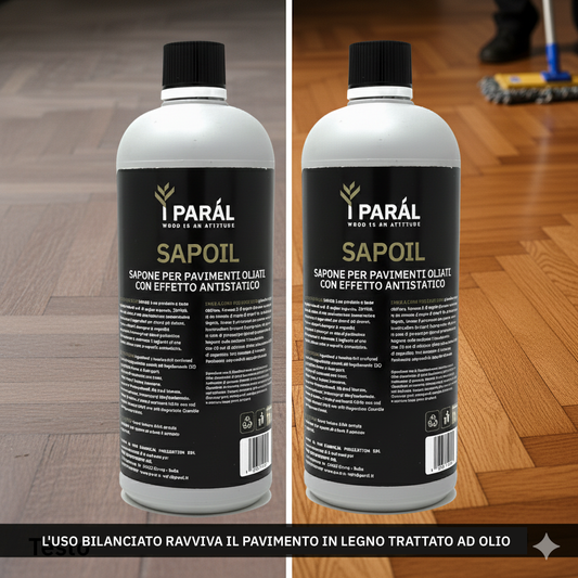 SAPOIL PARÁL (venduto in 2 confezioni da 1Lt) - Detergente professionale Parquet Oliato