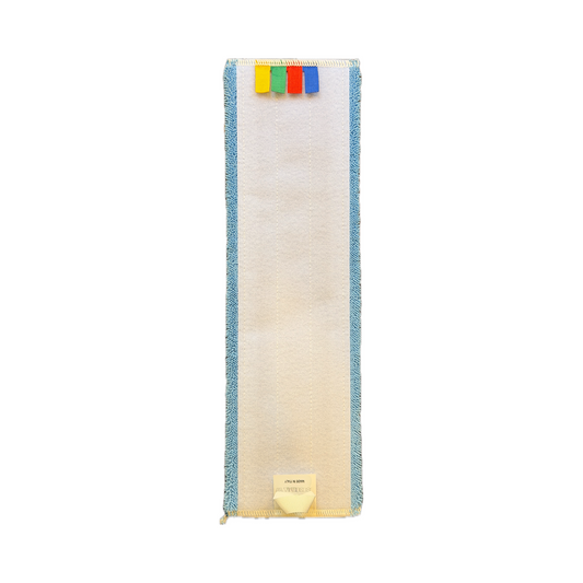 Retro bianco compatibile velcro del panno microfibra PARÁL, con linguette colorate e asola